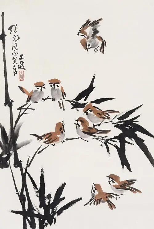 汤文选国画作品赏析