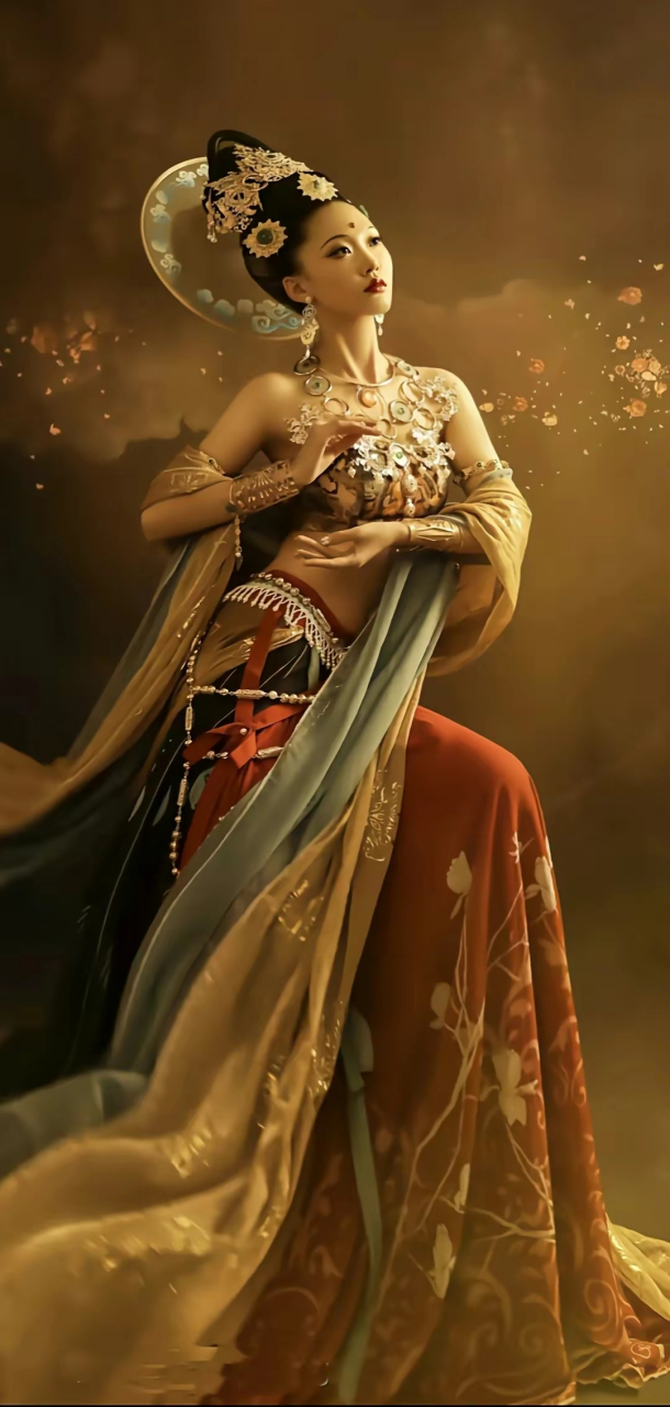 美女壁纸,敦煌飞天,美丽的化身,感受奇幻唯美的魅力 #跨年创作挑战赛