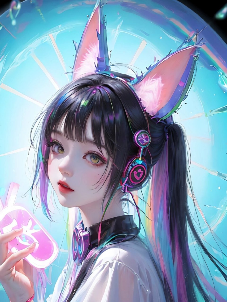赛博朋克 你的猫系电竞少女已经上线  你的猫系电竞少女已经上线!