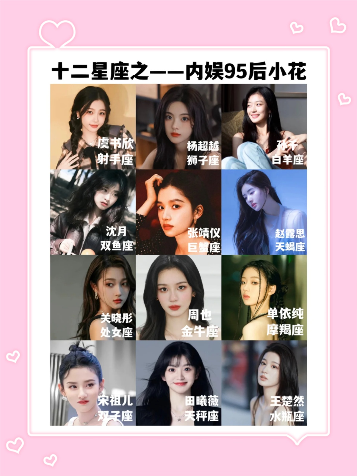 十二星座女明星代表,快看看你最喜欢谁呢!