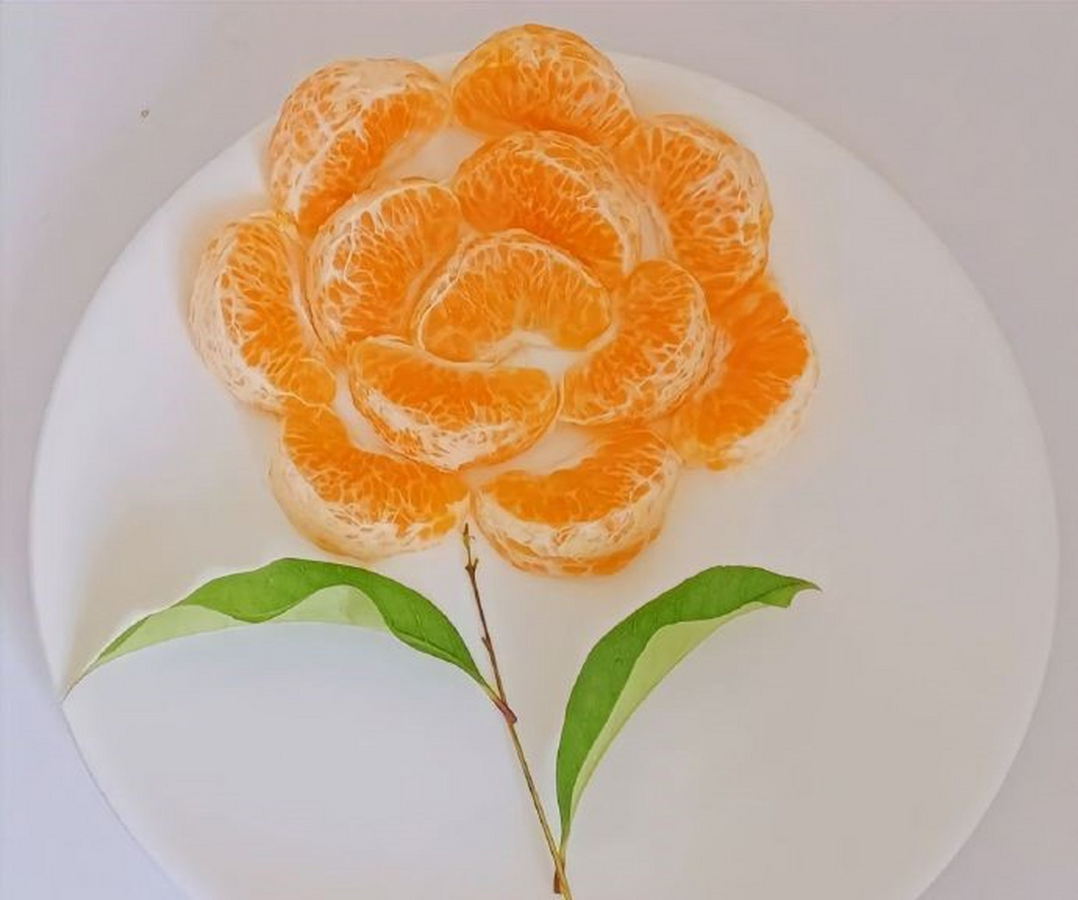 砂糖橘摆盘  又到吃橘子的季节,来一份赏心悦目的花式摆盘