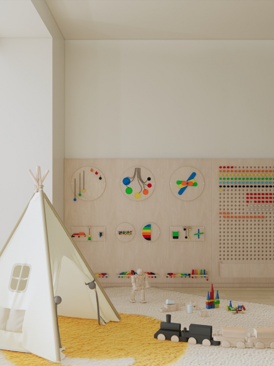 龙凤胎的儿童房设计  在孩子的成长过程中,为他们创造一个色彩丰富的