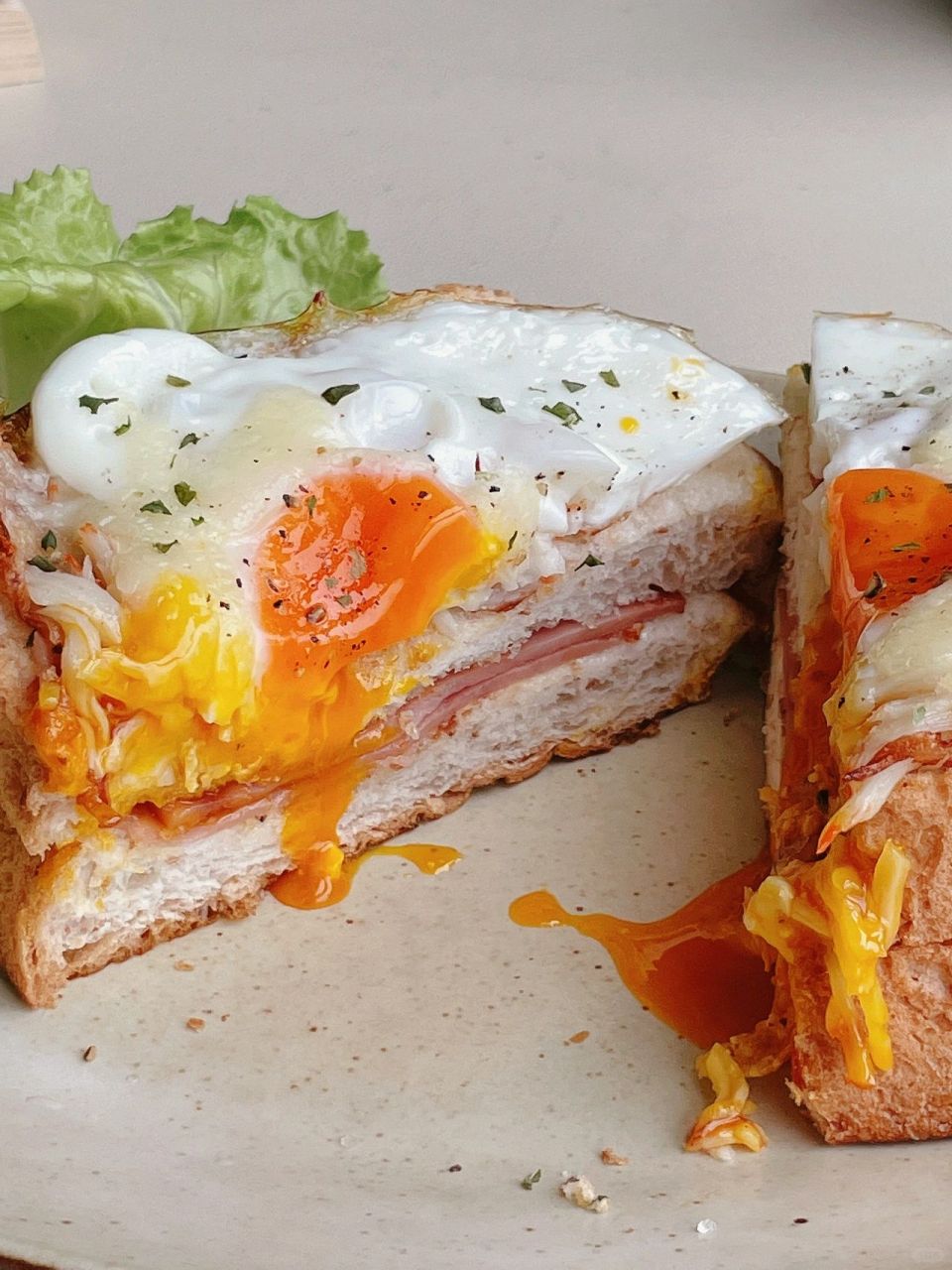 芝士蟹柳窝蛋三明治快手早餐 食材全麦面包可生食鸡蛋蟹柳 火腿低脂