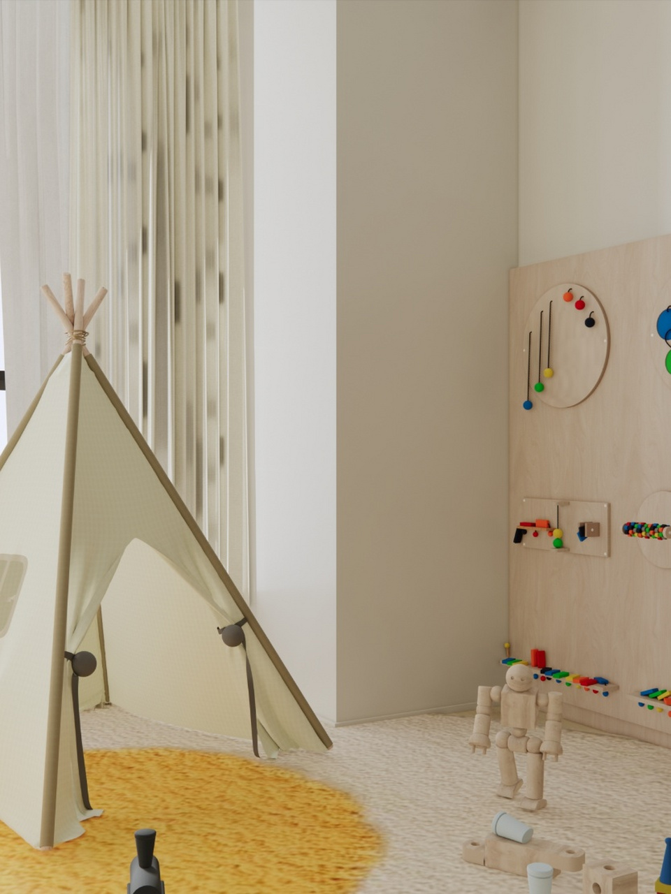 龙凤胎的儿童房设计  在孩子的成长过程中,为他们创造一个色彩丰富的