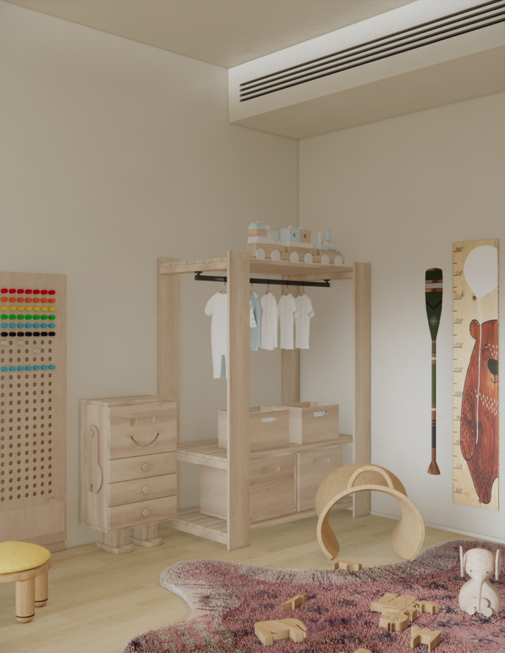 龙凤胎的儿童房设计  在孩子的成长过程中,为他们创造一个色彩丰富的