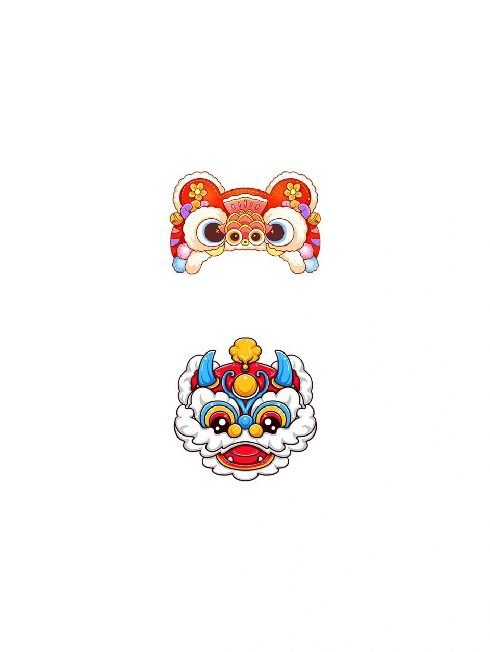 醒狮狮子头png素材分享