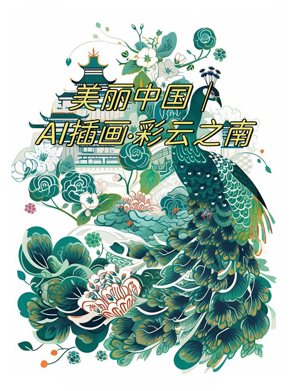 美丽中国|ai插画·彩云之南  一提到云南,我的脑海中立刻浮现出五彩