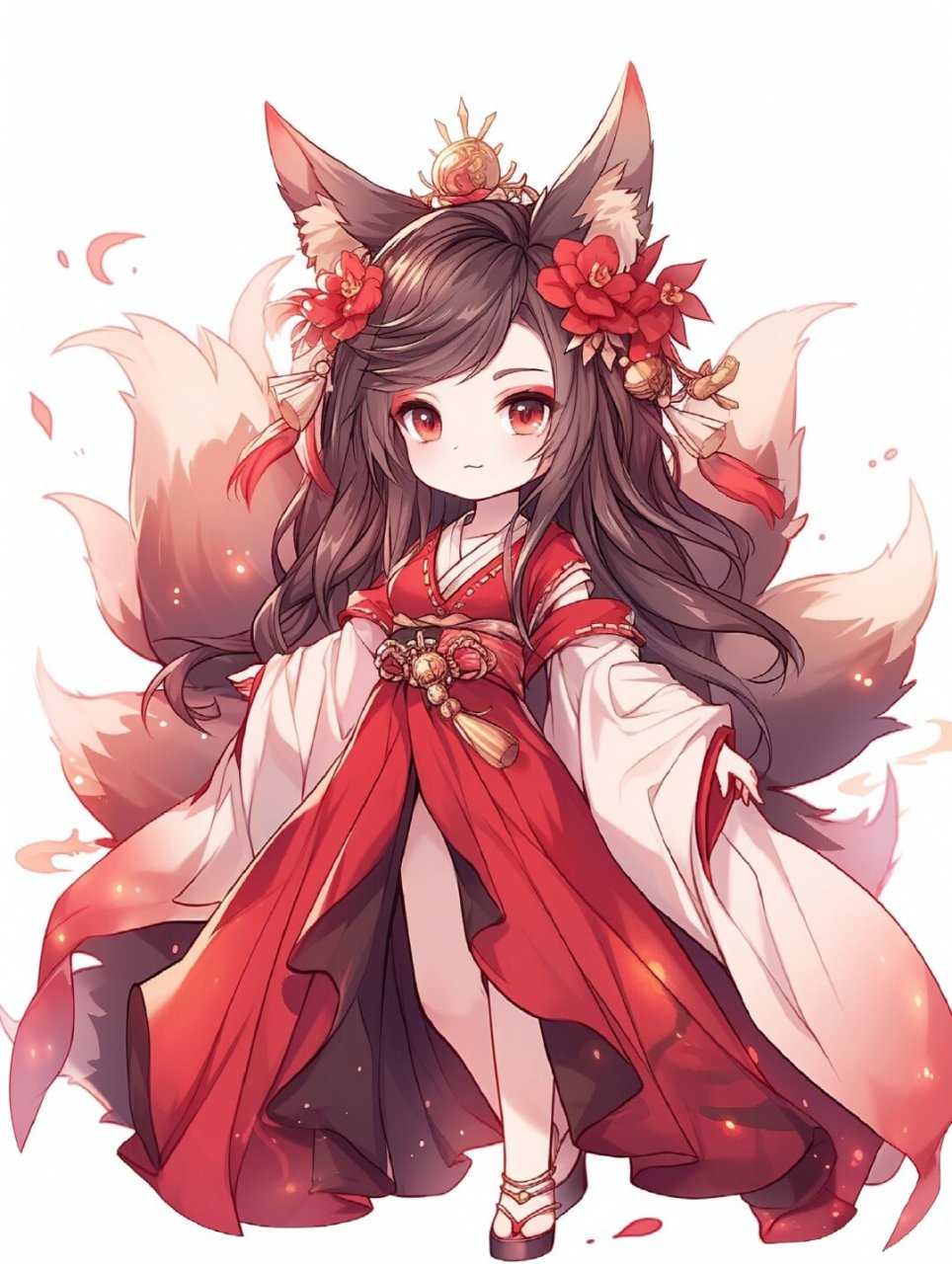 q版古风立绘之可爱的九尾狐