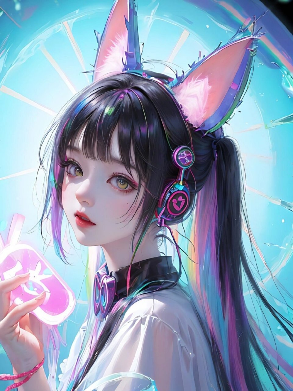 赛博朋克 你的猫系电竞少女已经上线  你的猫系电竞少女已经上线!