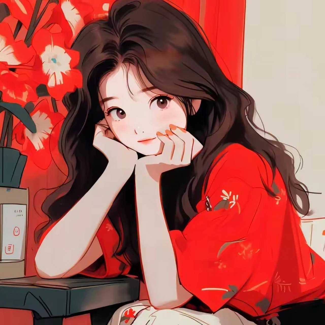 2024龙年新年喜庆红色系女生头像 #跨年创作挑战赛