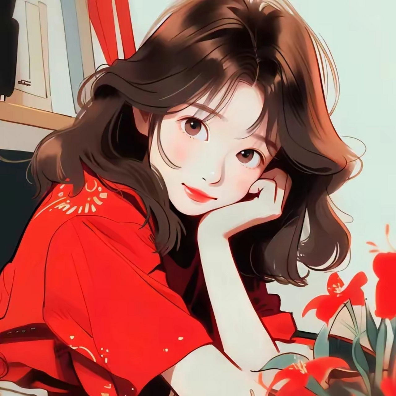 2024龙年新年喜庆红色系女生头像 #跨年创作挑战赛