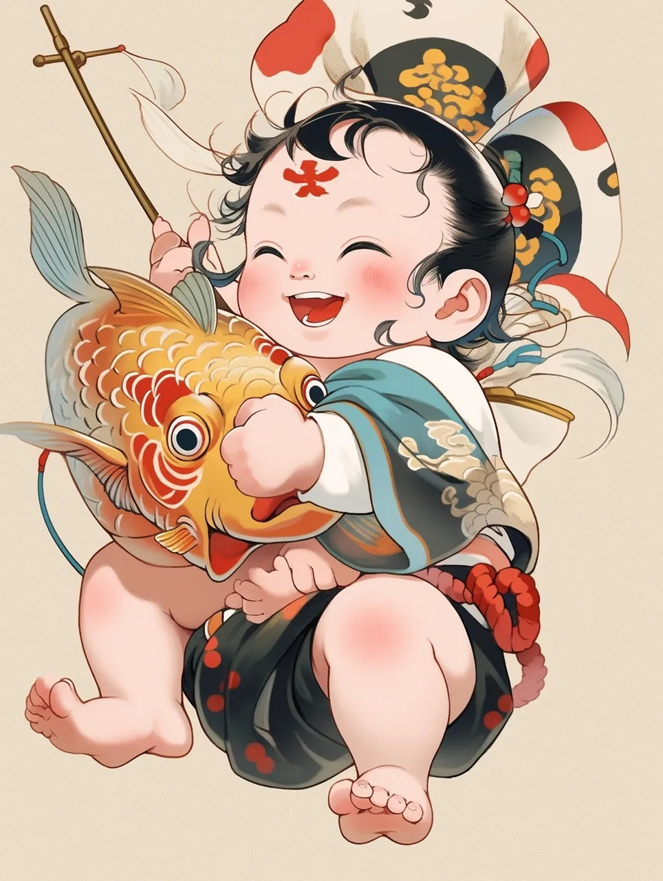 吉祥娃娃,胖嘟嘟的,一个可爱的小团子 #跨年创作挑战赛