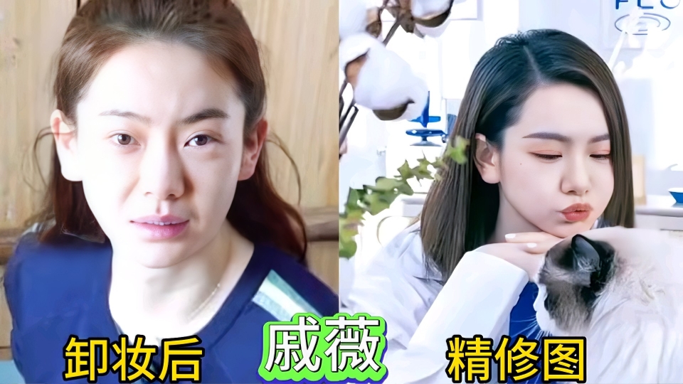 女明星卸妆后和精修图的差别,简直不忍直视,谁的素颜吓到你了?