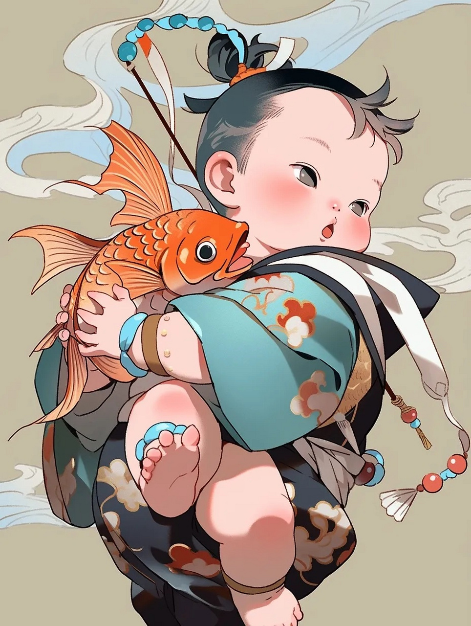 吉祥娃娃,胖嘟嘟的,一个可爱的小团子 #跨年创作挑战赛