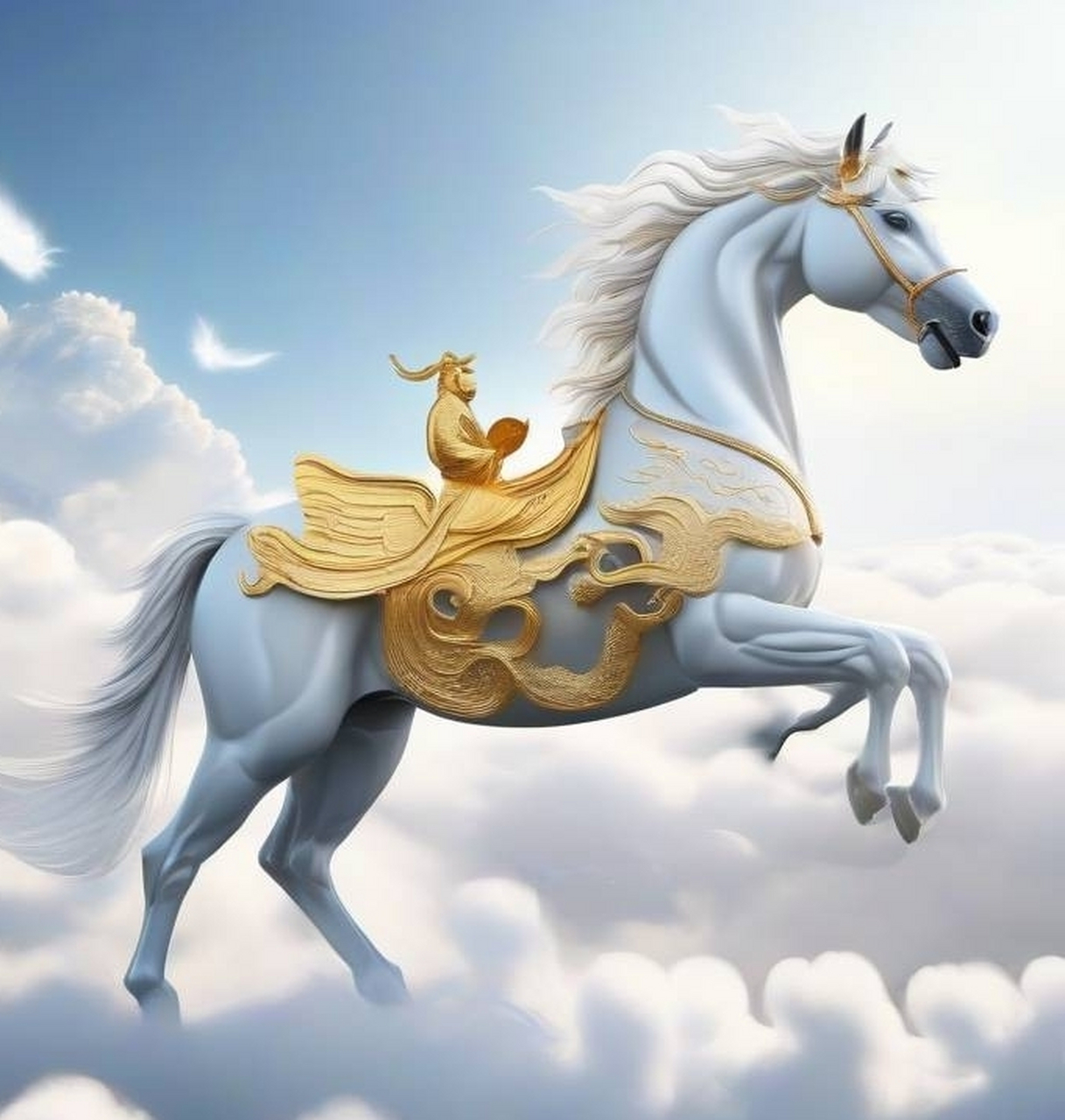 龙马精神是一个汉语成语,源于古代的传说.