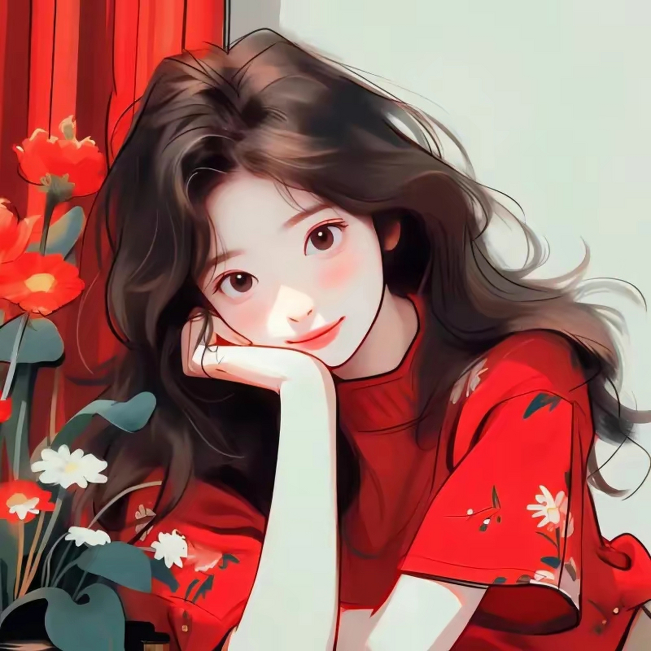 2024龙年新年喜庆红色系女生头像 #跨年创作挑战赛