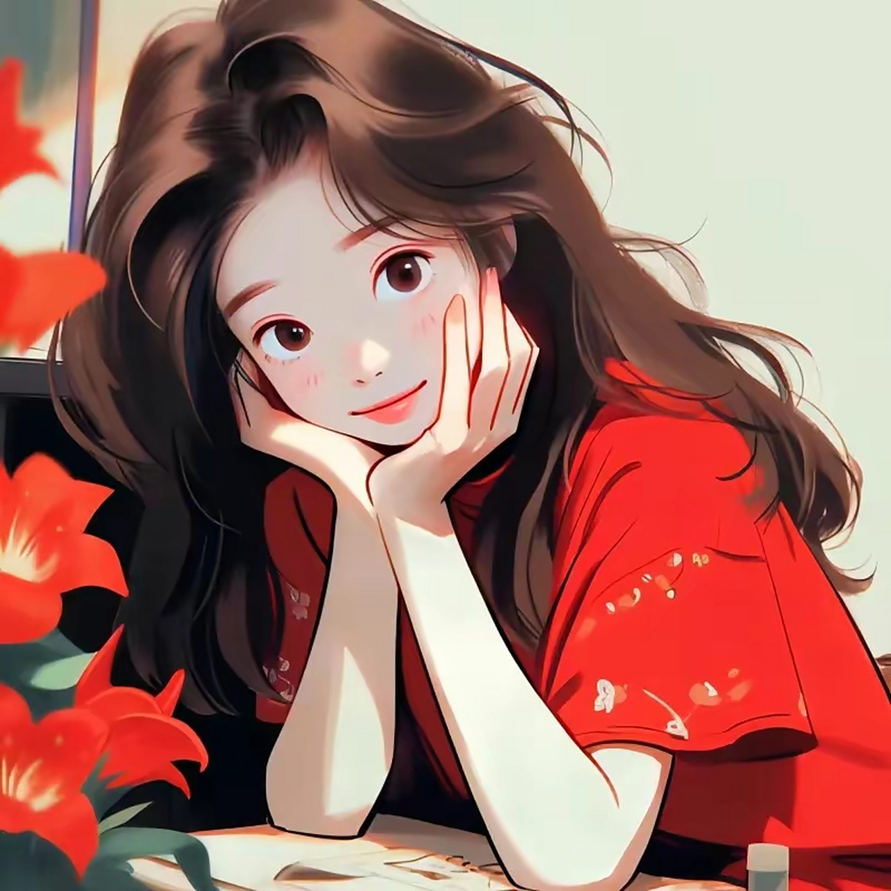 2024龙年新年喜庆红色系女生头像 #跨年创作挑战赛