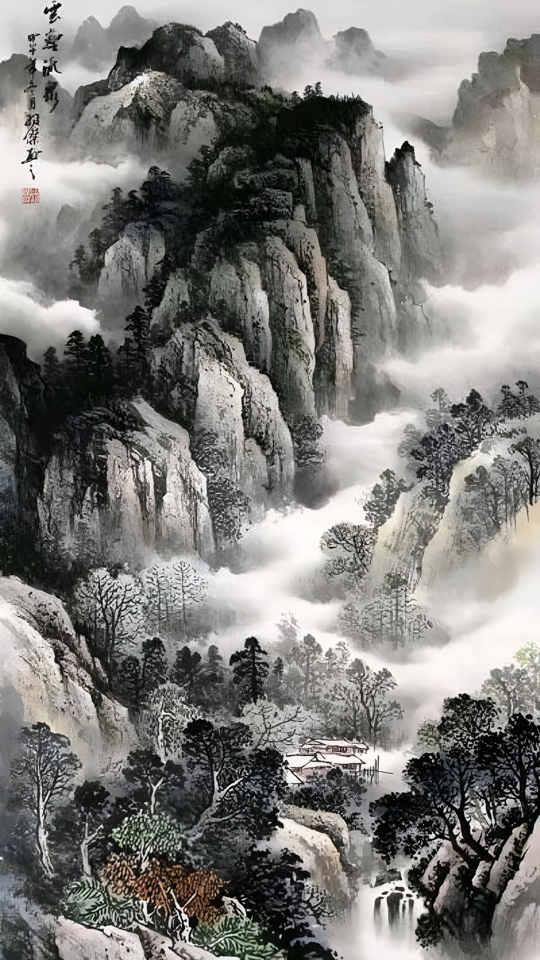 在国画山水画中,我们可以看到山水的壮丽,自然的神奇,人文的深厚.
