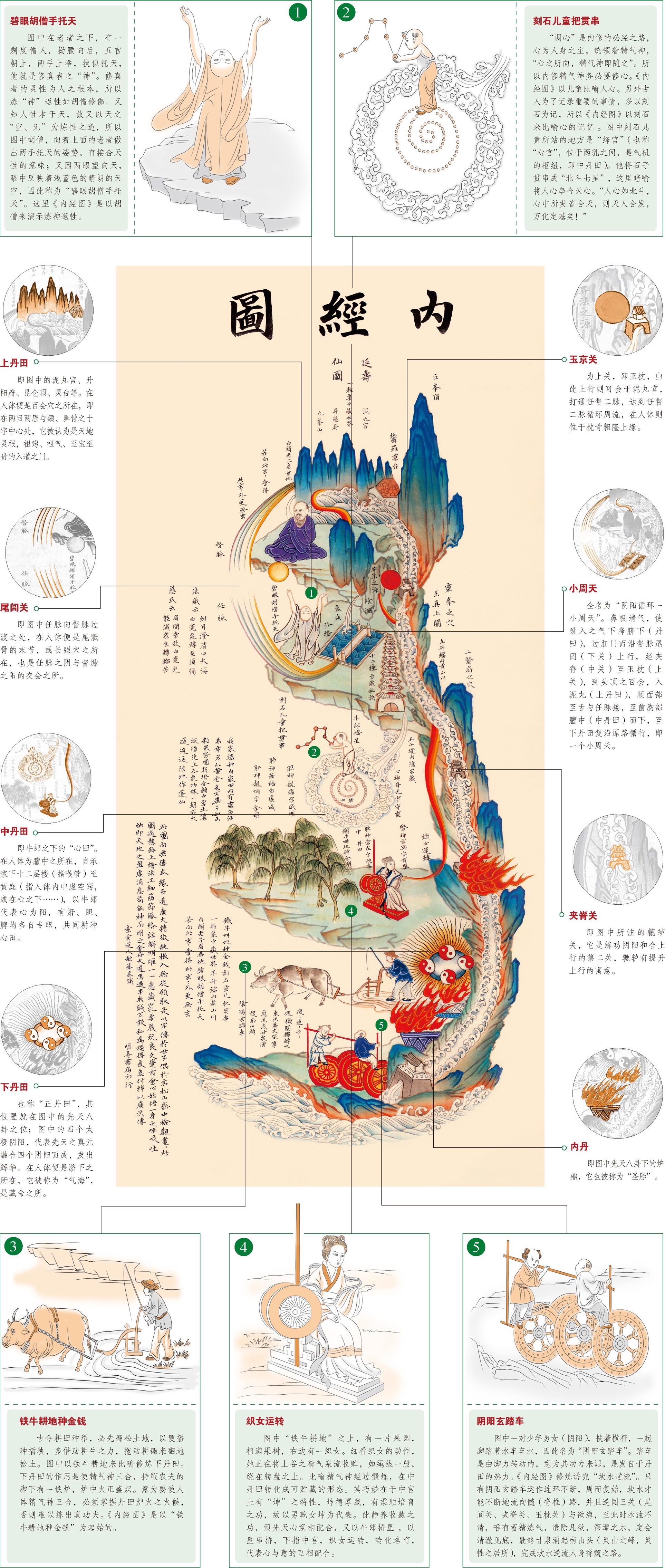 病理的认识,对人体五脏六腑及任督二脉与十二经脉循行的生理功能