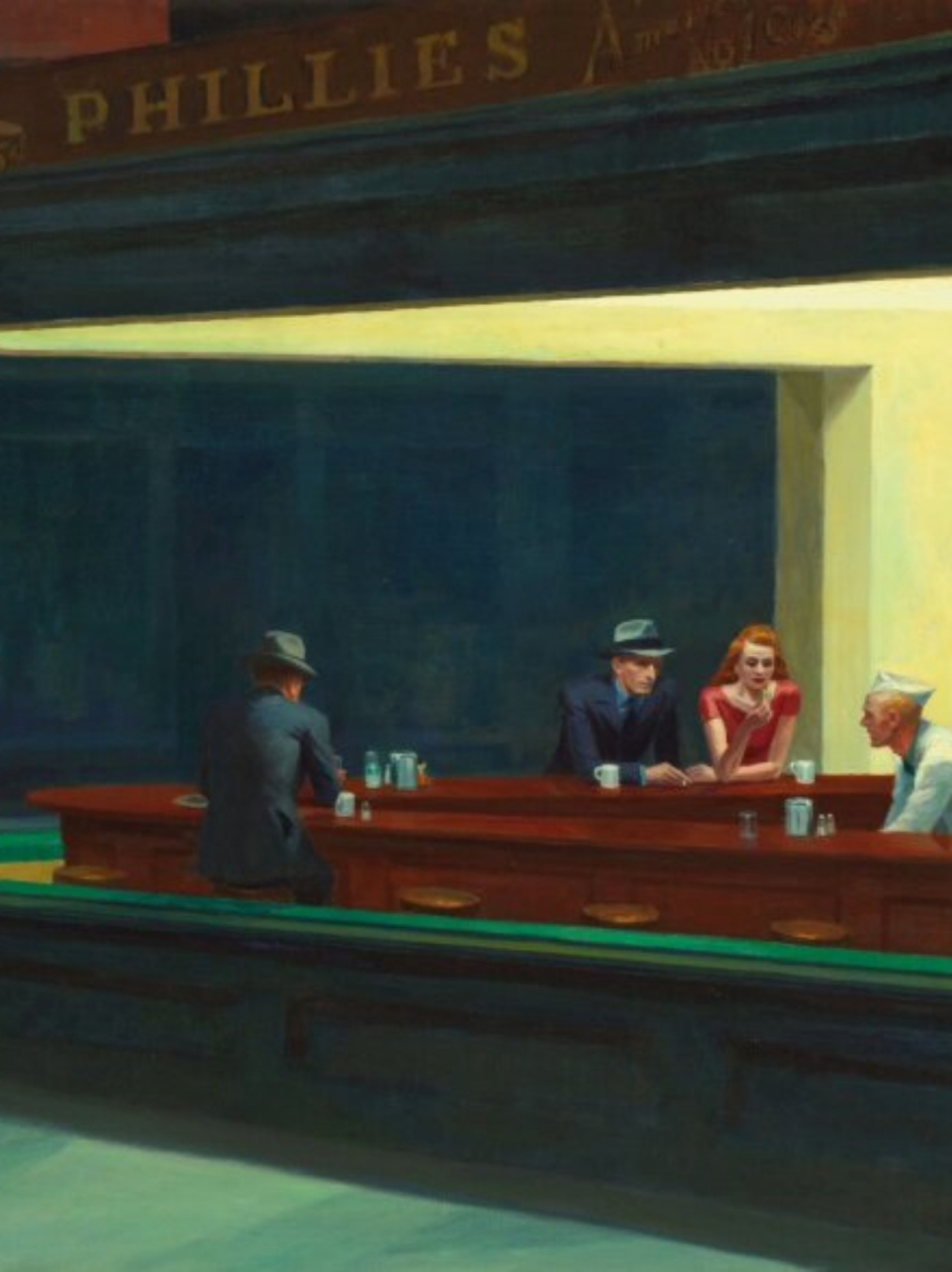 名画重绘|《夜游者》爱德华·霍普