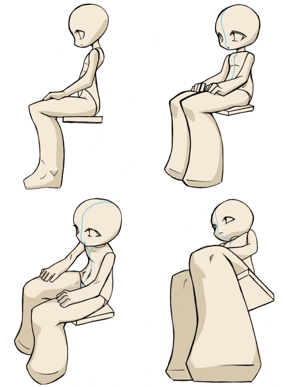 坐姿动作绘画参考|收藏临摹  ✨在本篇内容中,我们将探讨人体动态