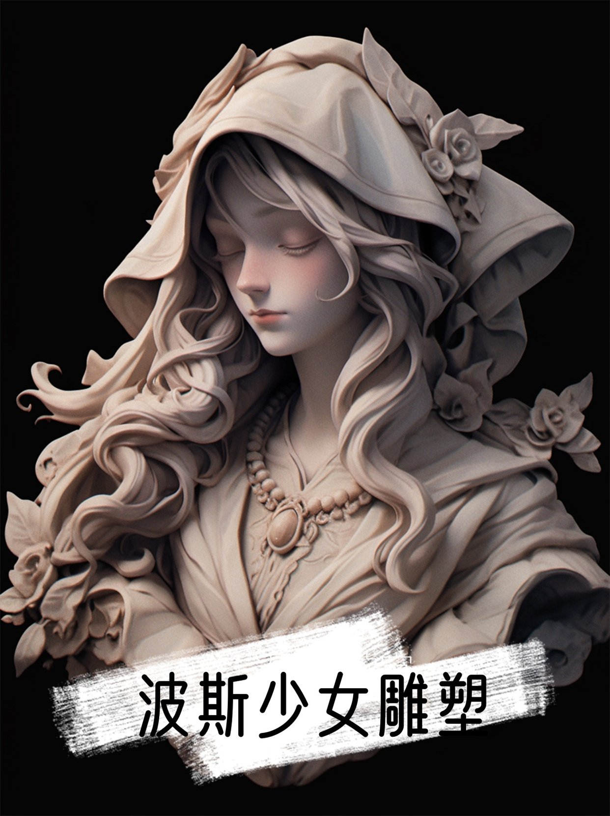 在这细腻的瓷雕中一位波斯少女静静地坐着仿佛在诉说