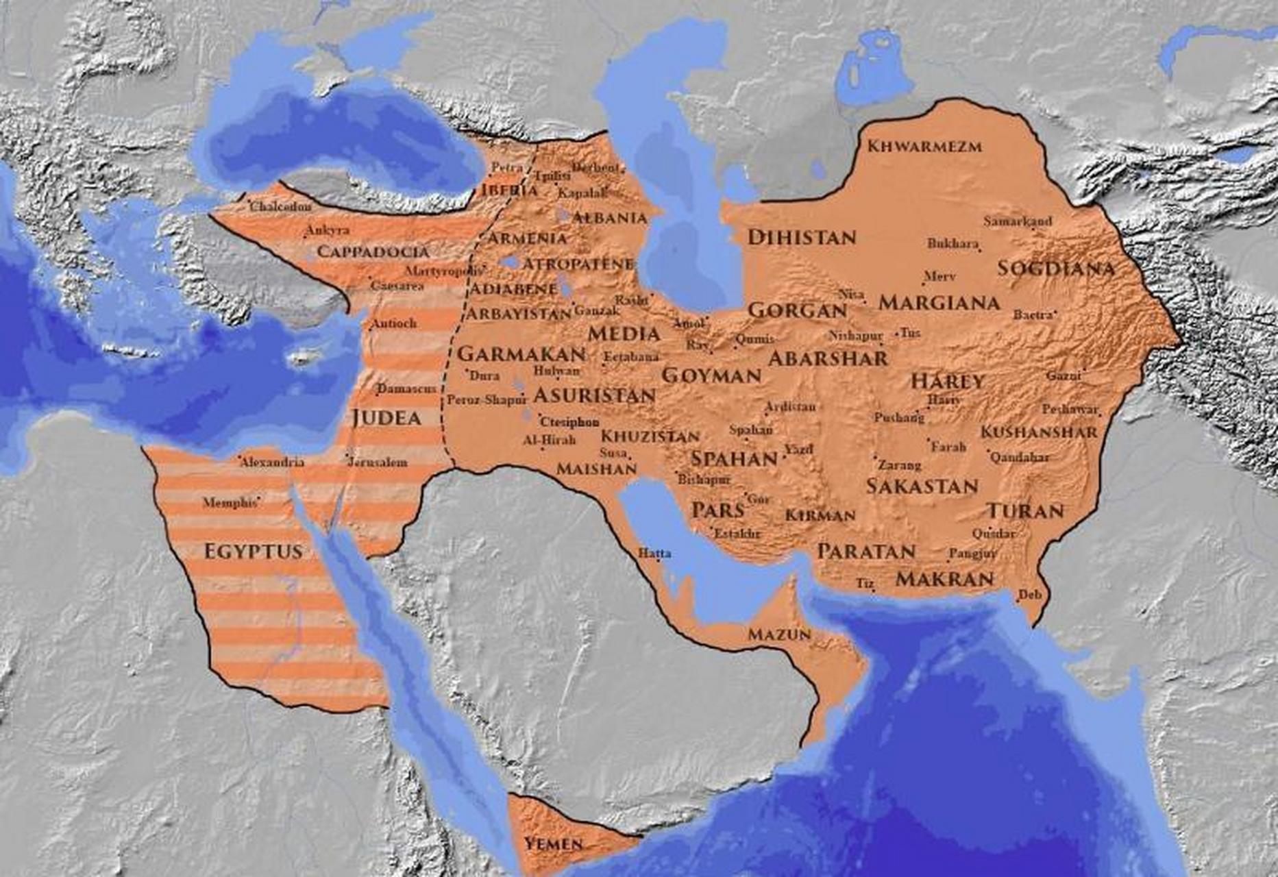 萨珊波斯帝国,又名波斯第二帝国,存在于226—651年,相当于中国的三国