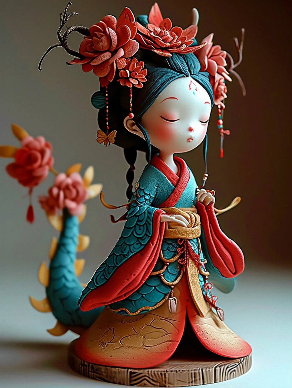 超凡脱俗的粘土小龙女-美到令人窒息的艺术  当你凝