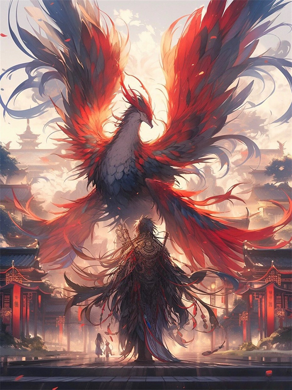 最独特的是,重明鸟每一目都有两个眼珠,因此得名重明,也有称其为重睛