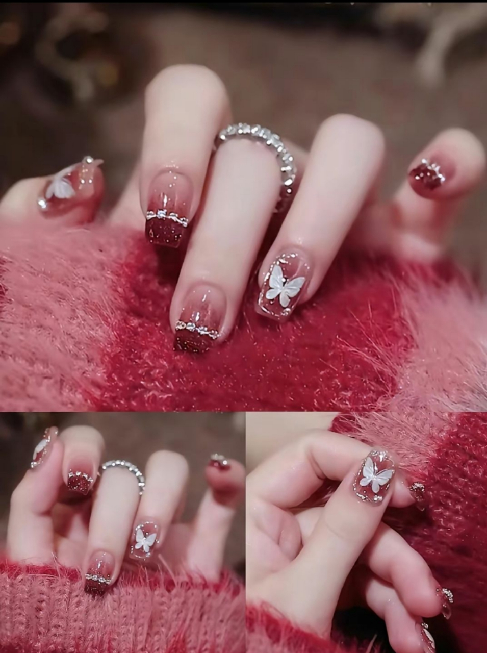 家人们请把过年做的大红色美甲甩我脸上