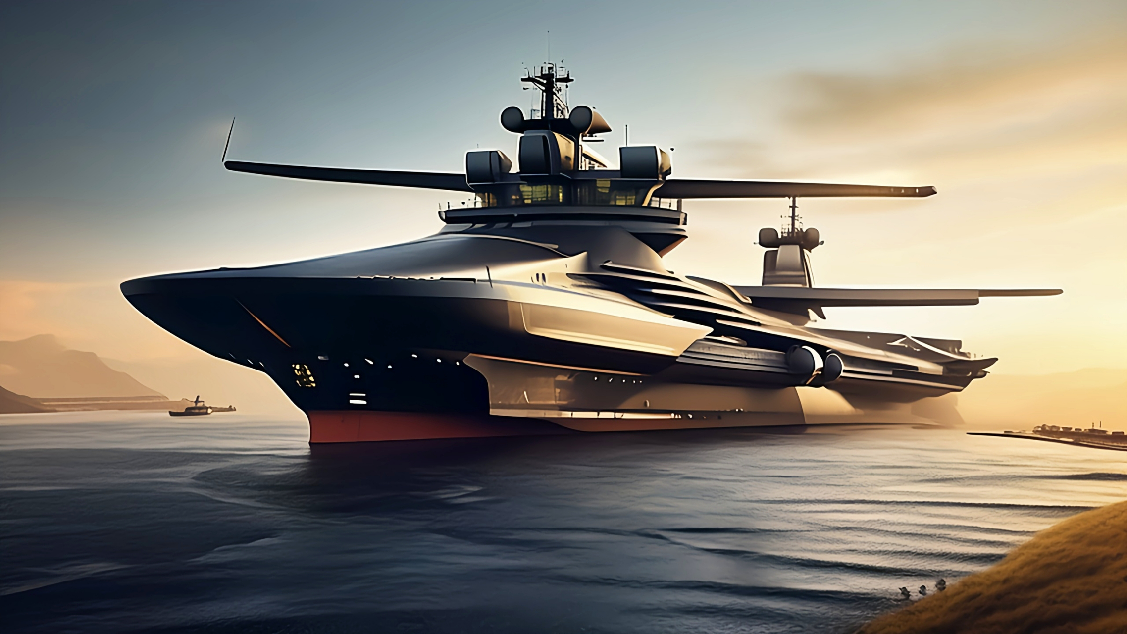 既可以在水上漂浮,又可以在天上飞行的巨型战舰,这该是多么强大的存在