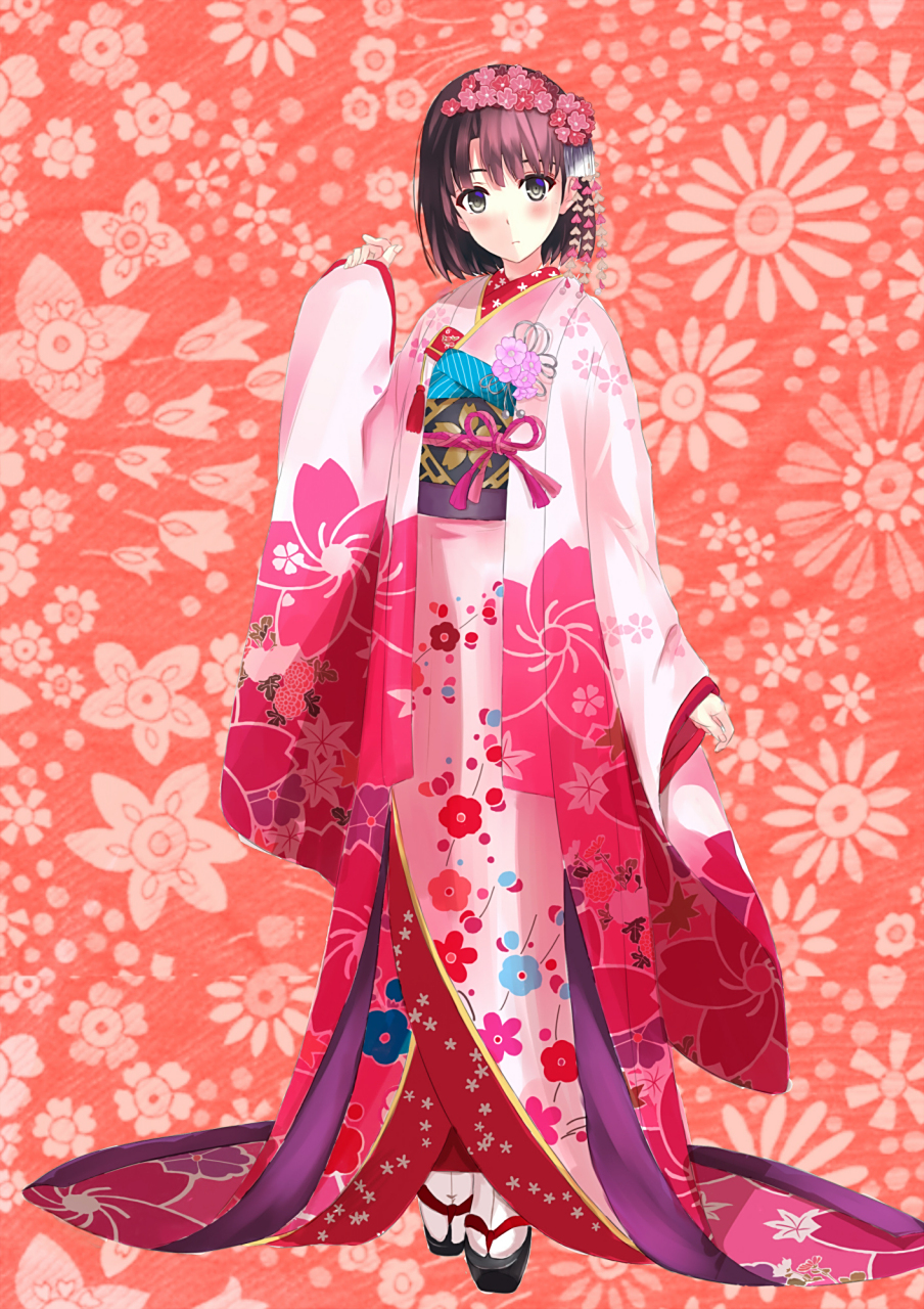 和服加藤惠[打call][打call][打call] 画师:bzi#动漫# #二次元# #二