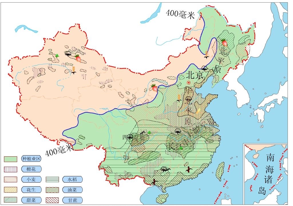 中国棉花分布图图片