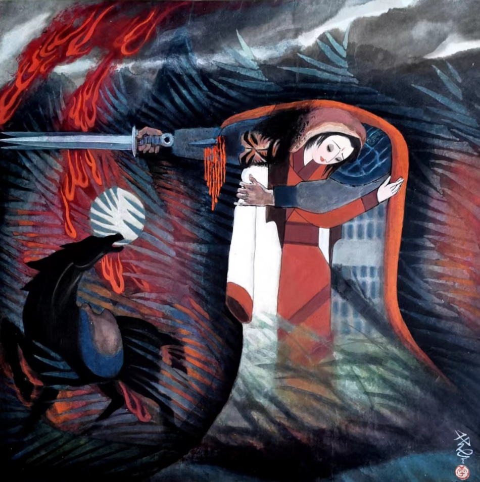 极尽绚烂而又归于沉静——读李尧天先生新疆风情重彩画作品有感