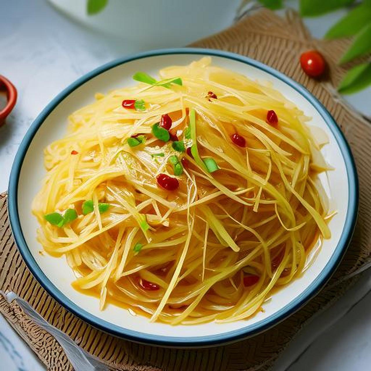 只需多做3步,不粘锅很爽脆  炒土豆丝是家常菜中的经典,清脆爽口,开胃