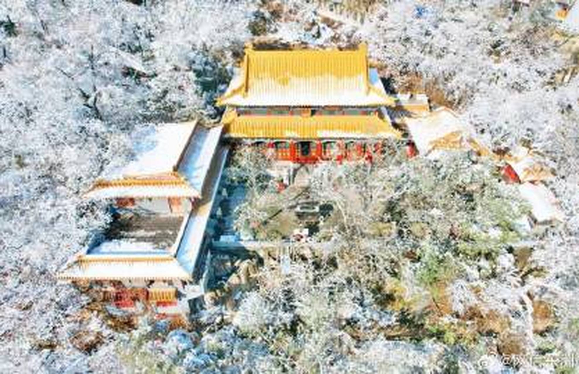 高尔山雪景图片