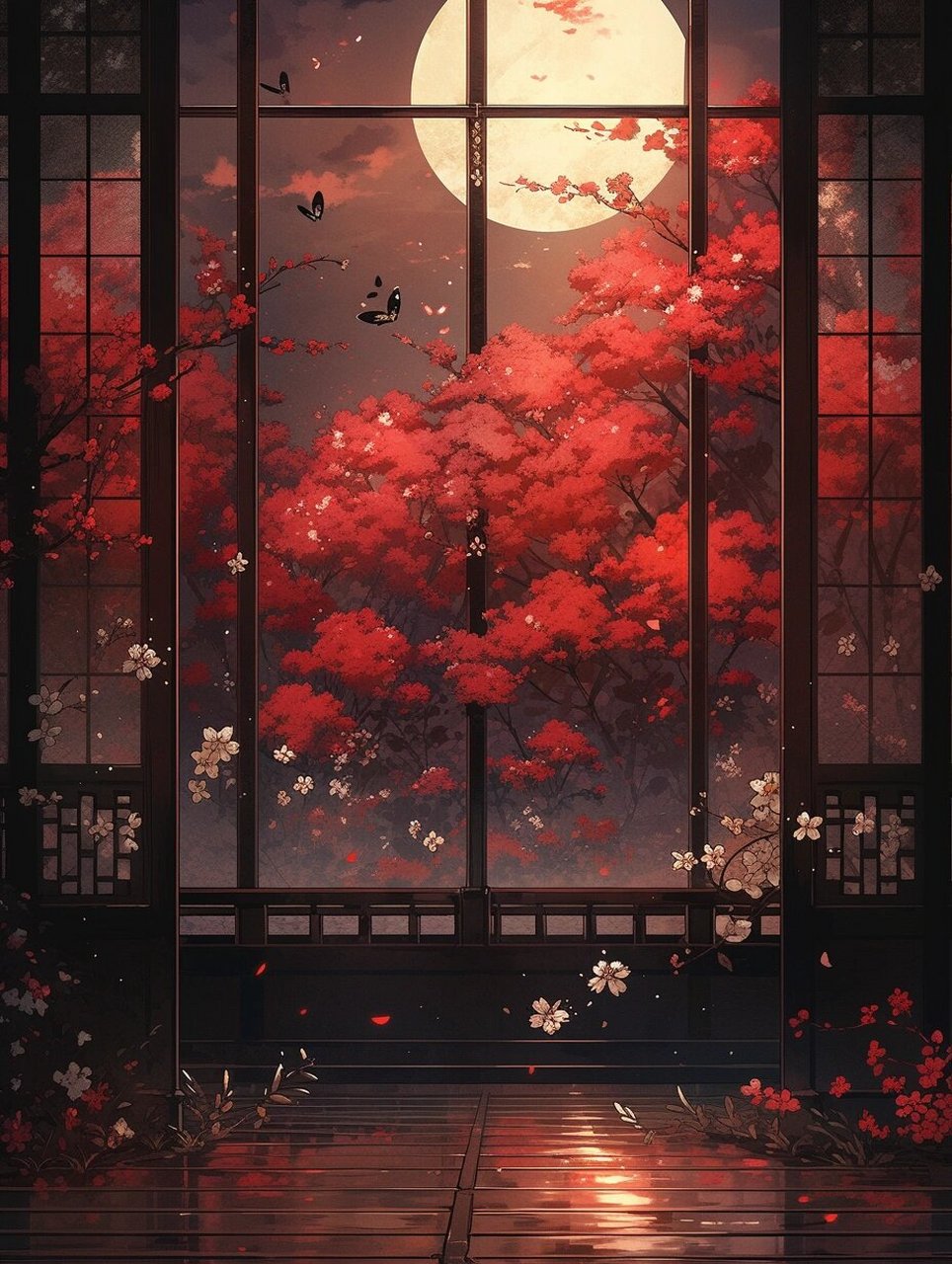 花谢花飞花满天,红消香断有谁怜  唯美的古风壁纸.