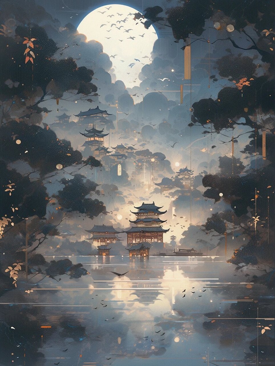 暮色笼罩古宫阙,星光璀璨照征程  分享几张古风唯美的壁纸,快来看看吧