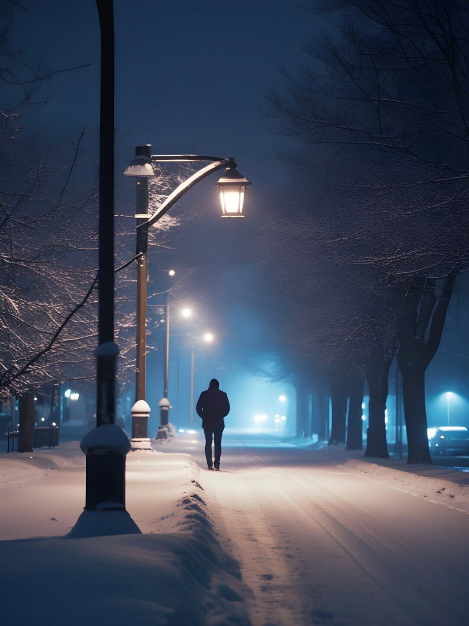 冬天雪景伤感图片