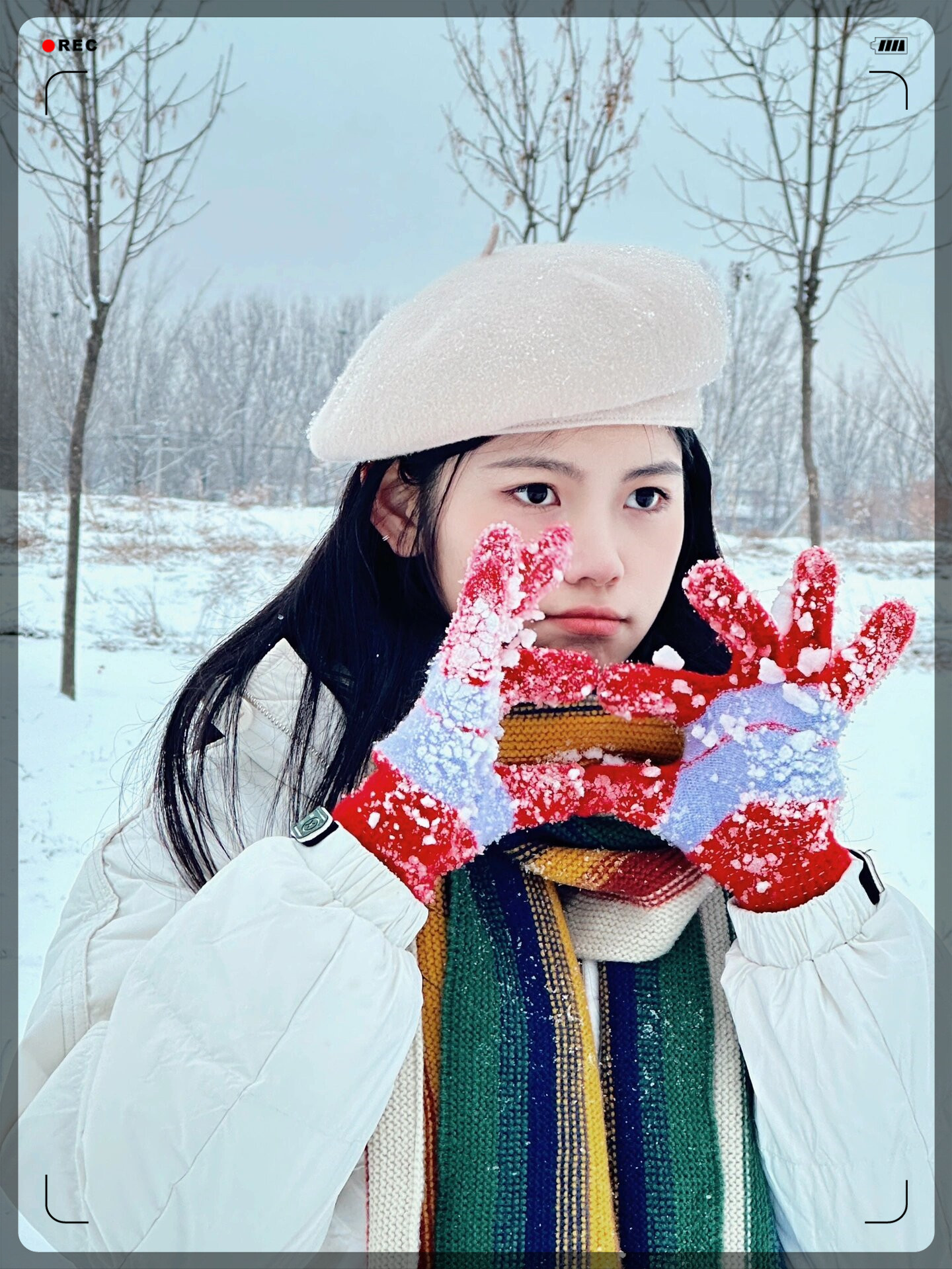 别忘了,学会了屏幕共享,一个人也呐 冬天自拍