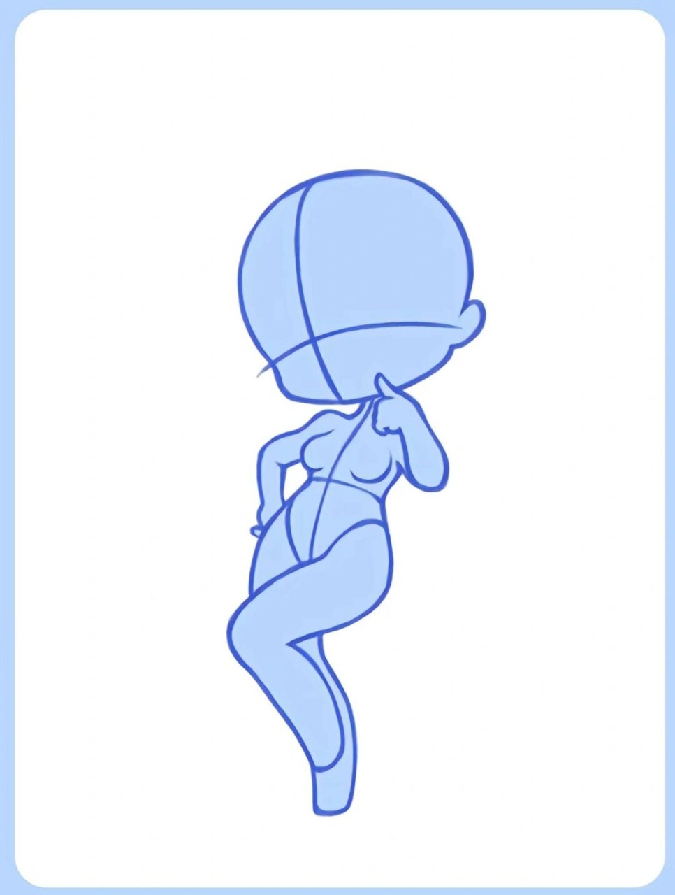 q版站姿模板  这个模板真是太实用了!