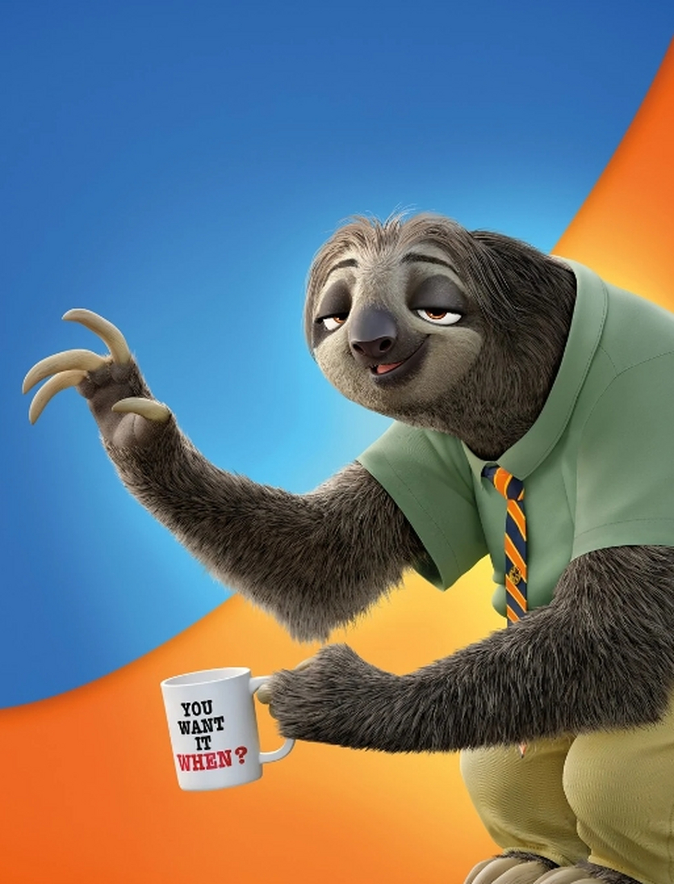 闪电是《疯狂动物城》中的角色,以慢动作展示幽默效果,原型是树懒