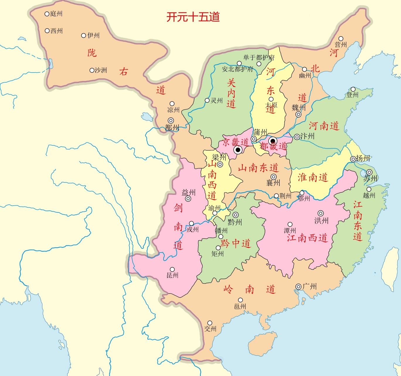 贞观年间大唐地图图片