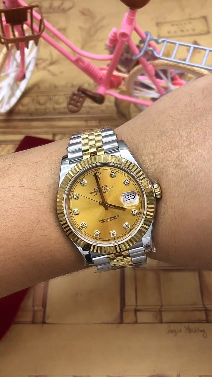 手表劳力士狗牙圈41mm刻度钻欣赏