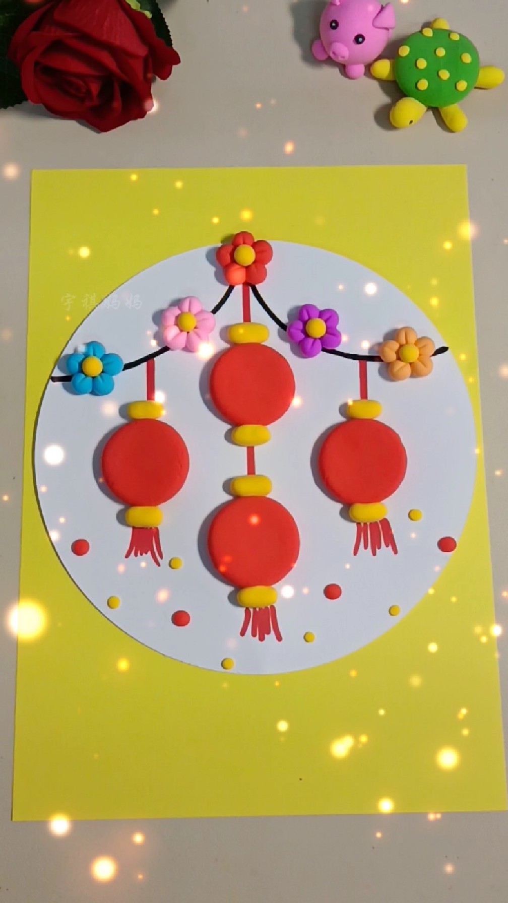 新年手工粘土画