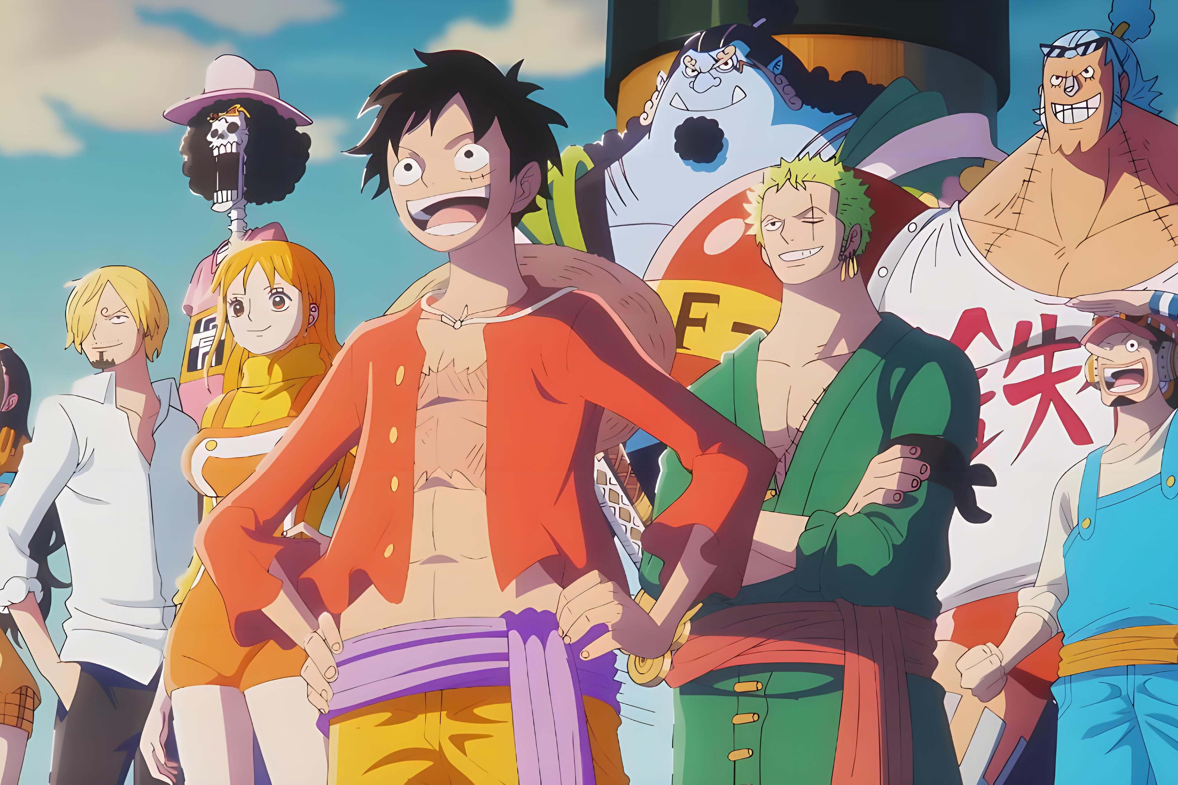 壁纸海贼王路飞和伙伴帮助航海王海贼王大熊篇op电脑壁纸4k超清路飞和