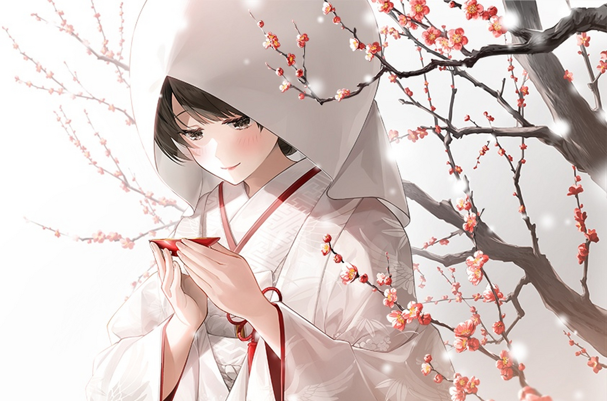 二次元# 穿上了白无垢的少女,真的太美了[期待]