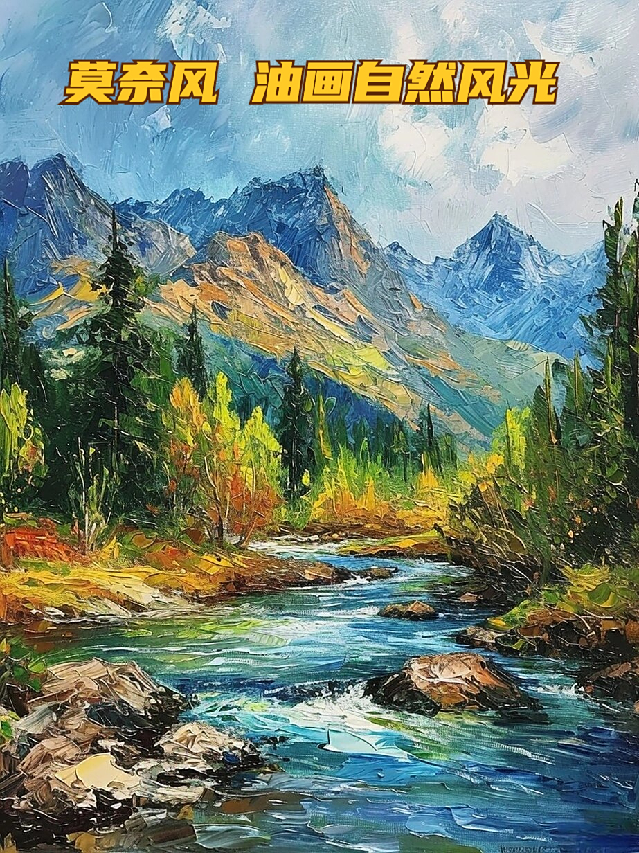 莫奈风 油画自然风光