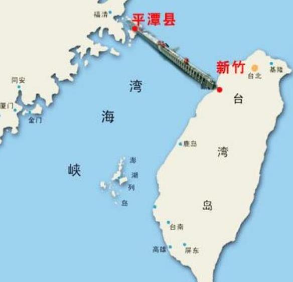 台湾海峡地图 两端图片