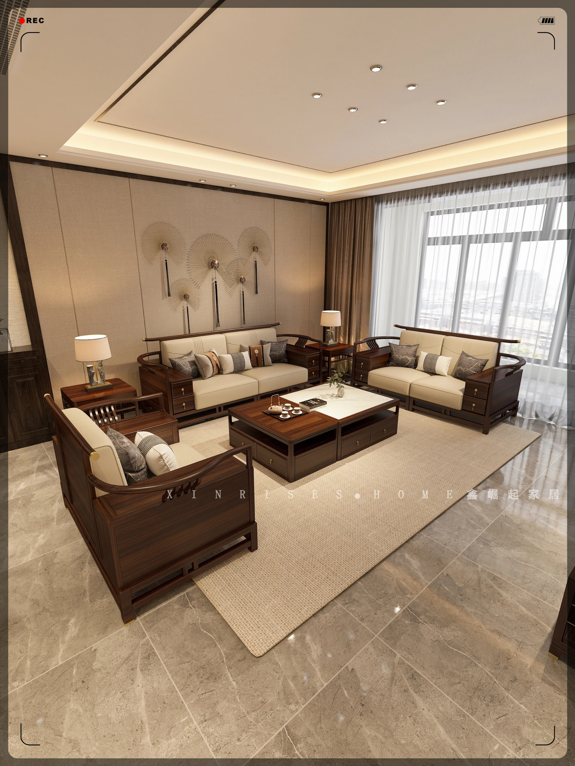 这款新中式沙发就如此,犹如时光在它身上流淌,却仍能吸引着众人目光